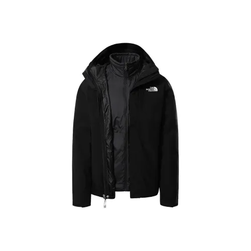 THE NORTH FACE Carto Triclimate Outdoor Hiking Water Resistant Windproof Breathable Windbreaker Jacket Men's Black