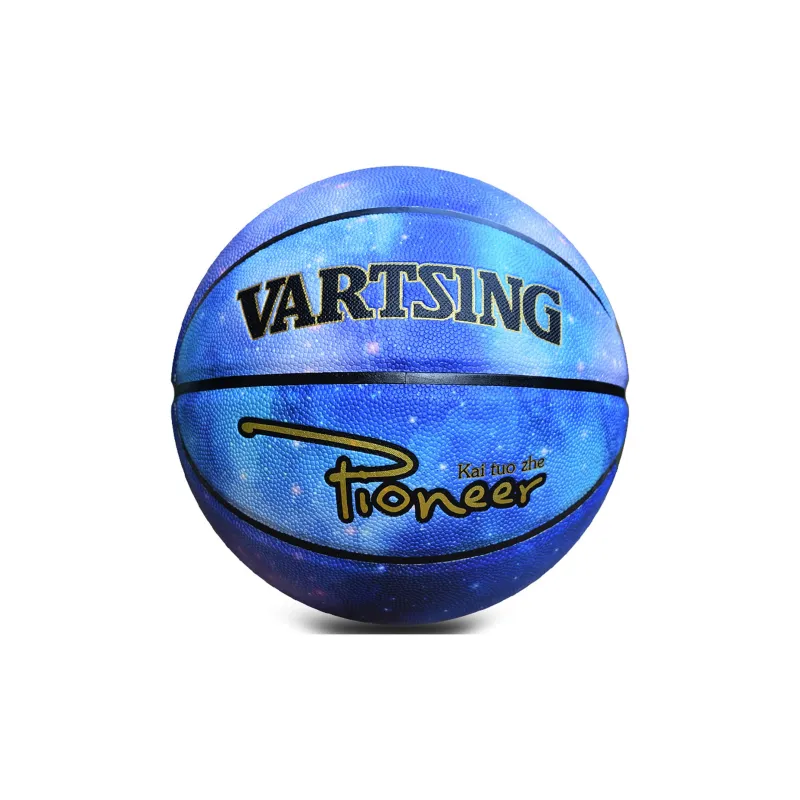 Vartsing Starry Sky Moisture Absorbing Leather Basketball Blue Size 7 Street Training Competition Unisex-6