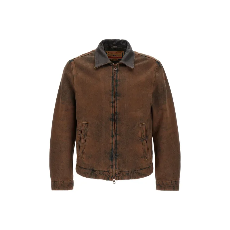 DIESEL Coated Denim Padded Blouson Jacket-0