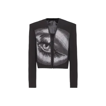 BALMAIN Crepe Cropped Jacket