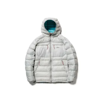 NANGA DOWN ZIP HOODIE Down Jacket Men's Light Gray/Lake Blue