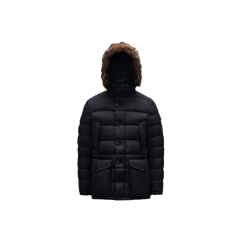 Moncler SS22 Solid Color Hooded Down Jacket Men's Blue