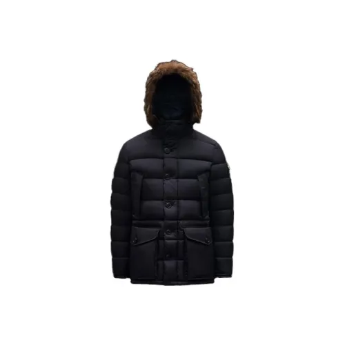 Moncler SS22 Solid Color Hooded Down Jacket Men's Blue