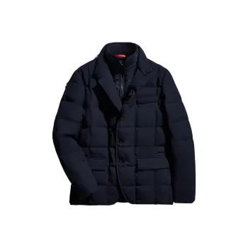 FAY High-Neck Quilted Straight Hem Jacket