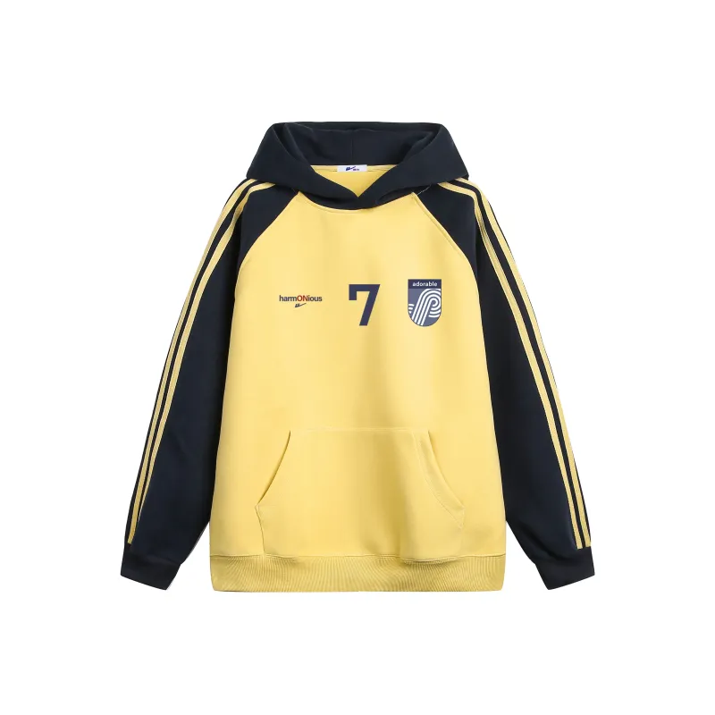 Warrior Sweatshirt Unisex Navy Blue & Yellow Color Block-0