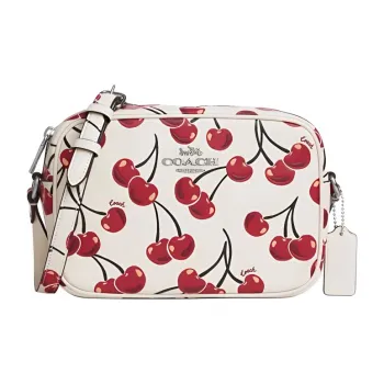 COACH Jamie Smooth Leather Shoulder Bag, Crossbody Bag Unisex White
