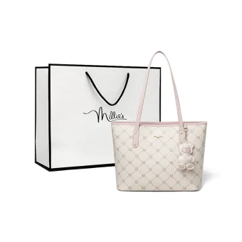 MILLIE'S Synthetic Leather Tote Bag, Shopping Bag, Portable Underarm Shoulder Bag Regular Women's Pink