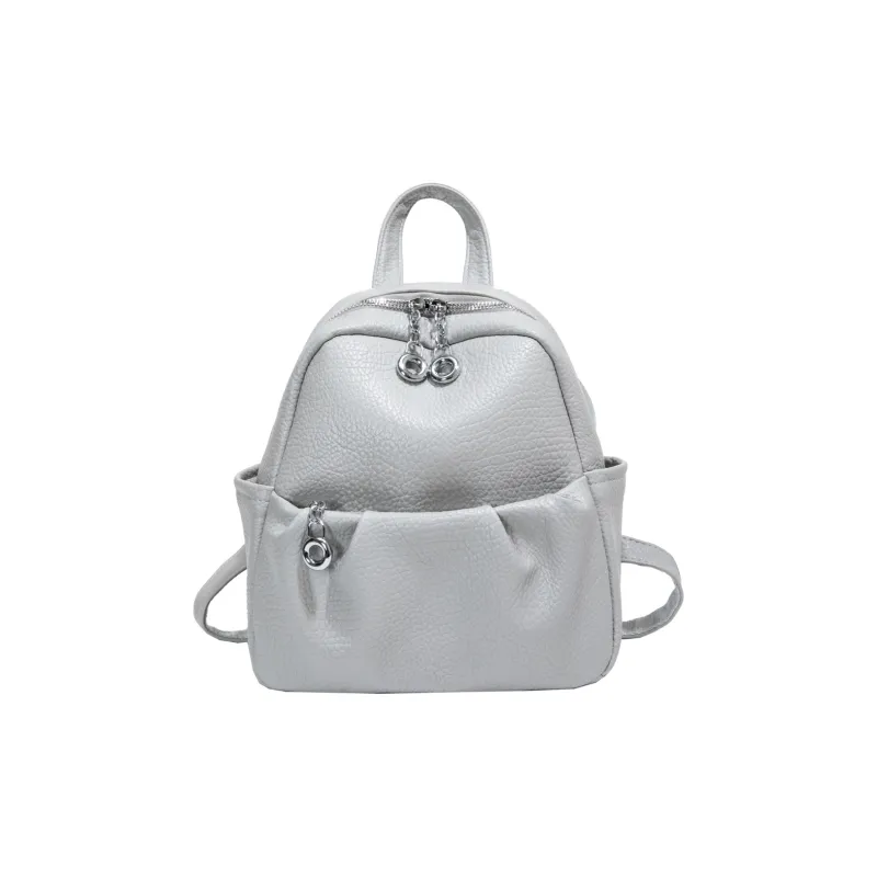 XIANGSU PU Backpack Women's Elephant Gray/Black/Khaki/Ecru-0