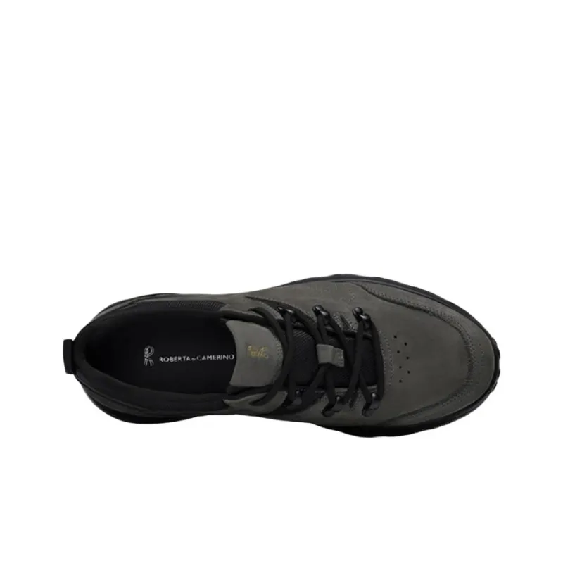 ROBERTA DI CAMERINO Italian Classic Abrasion Resistant Low Top Outdoor Shoes Men's Black Gray-2