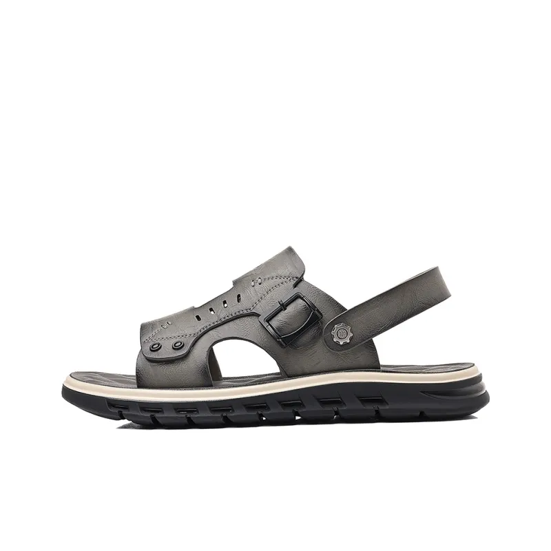PT'SON Beach Sandals Men's Black-5