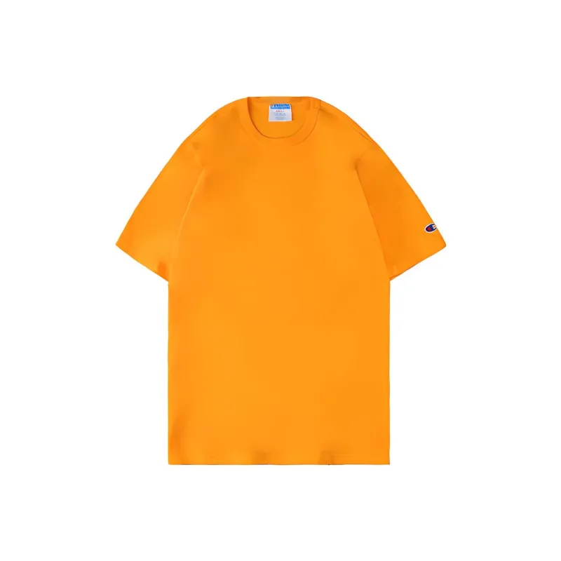 Champion T-Shirt Unisex Orange Yellow US Version-0
