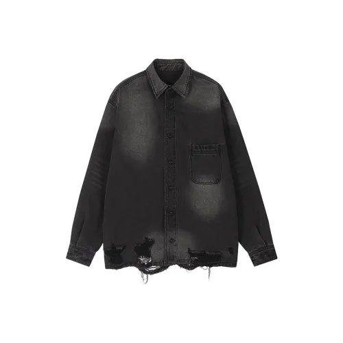 A Chock Denim Jacket Unisex Smoke Fire