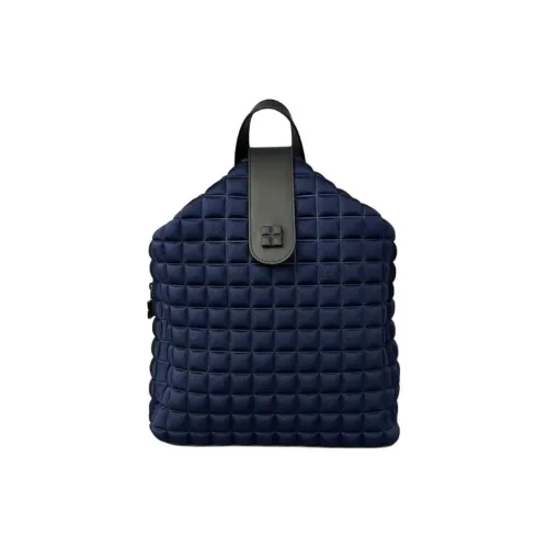 BPRIME 3D Cube Fabric Backpack Women's Marine Blue