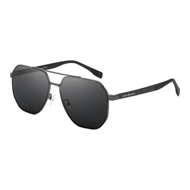 VIRDEN AERMAN Alloy Aviator Sunglasses Unisex Black-5