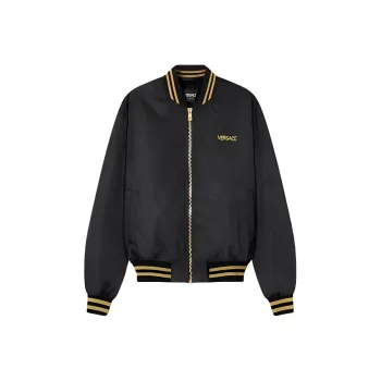 VERSACE Jackets Coats Men's Black Gold
