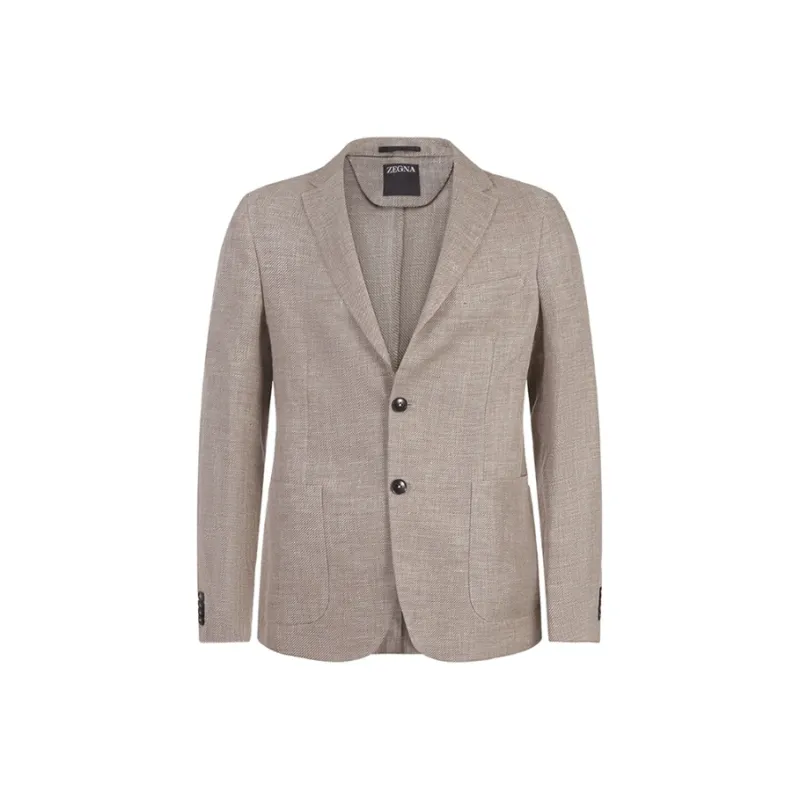 Zegna SS24 Business Suit Coat Men's Brown-0