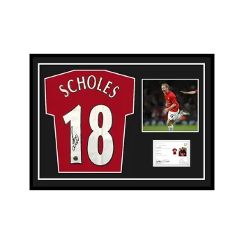 Three For Manchester United Jersey EM Certificate, Deluxe Mounting, Outer Frame Approx. 72x98cm Unisex
