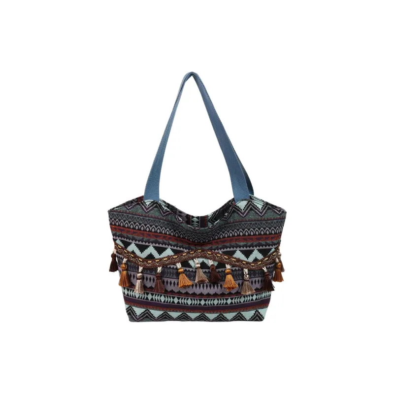 Dusen Kangaroo Canvas Bag, Shoulder Bag Women's Red/Brown/Blue-20