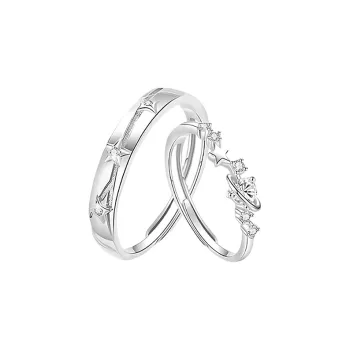MGS 999 Fine Silver Ambient Everyday Commute Versatile Luxurious Layered Cool Premium Bestie Adjustable Opening Unisex