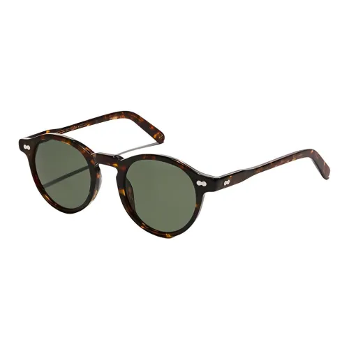 MOSCOT Acetate Round Sunglasses Men's Brown