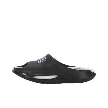 RSL Slip Resistant Abrasion Resistant Cushioning Slide Slippers Unisex Black White