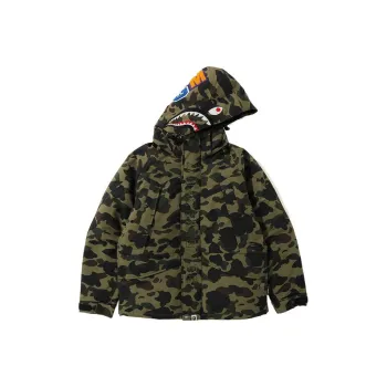 A BATHING APE 1st Camo Shark Snowboard Down Jacket
