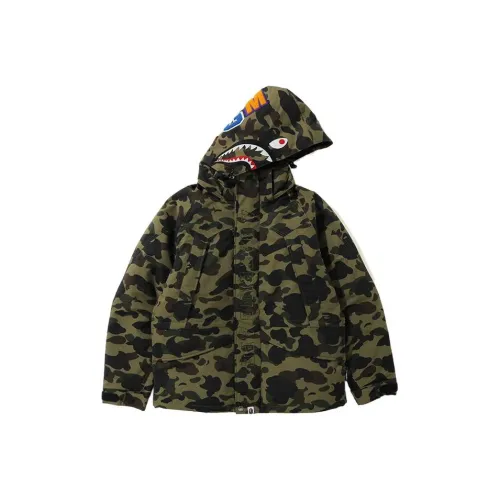A BATHING APE 1st Camo Shark Snowboard Down Jacket
