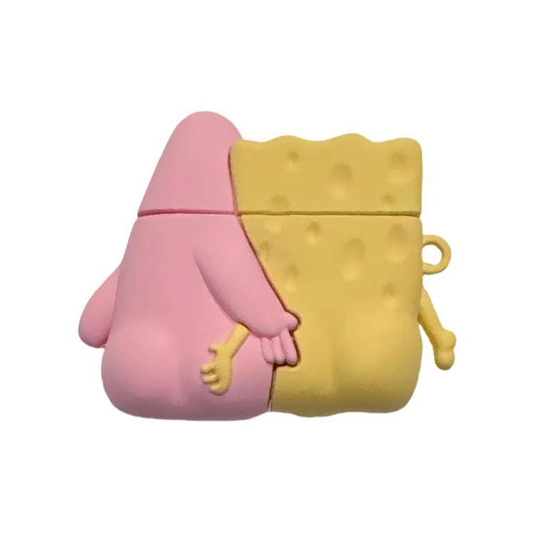 CHRROTA Compatibility With Apple AirPods 4 Silicone Cartoon Hug Baby Stars Headphone Cases-0