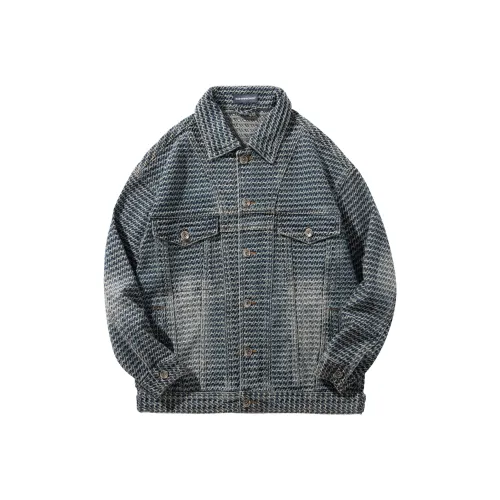 CHRROTA Denim Jacket Men's Blue