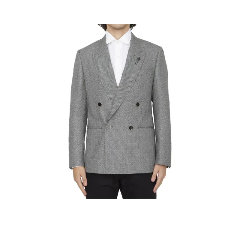 LARDINI Double breasted Wool Jacket-0