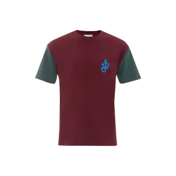 JW Anderson Anchor patch Contrast sleeves T shirt