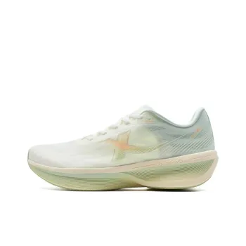 XTEP Cushioning, Slip Resistant, And Abrasion Resistant Low Top Casual Sprint Running Shoes Women's White Green