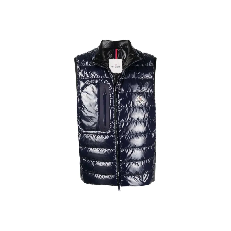 Moncler Vests Men Marine Blue-0