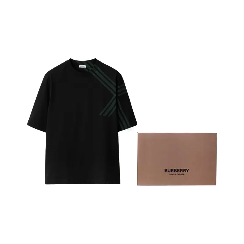 Burberry Check Print Short Sleeve T shirt-6