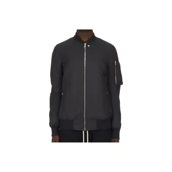 RICK OWENS Baseball collar Wool Bomber Jacket