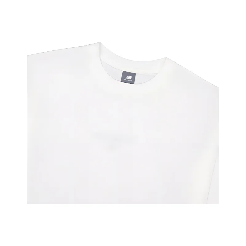 New Balance Drop Shoulder Sleeve T Shirt Women's White-4