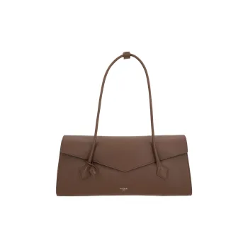 Alaia Calfskin Shoulder Bag Women's Dark Earth Tone