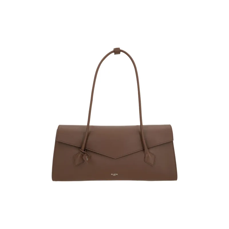 Alaia Calfskin Shoulder Bag Women's Dark Earth Tone-0