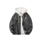 Gray Coat+White Sweatshirt