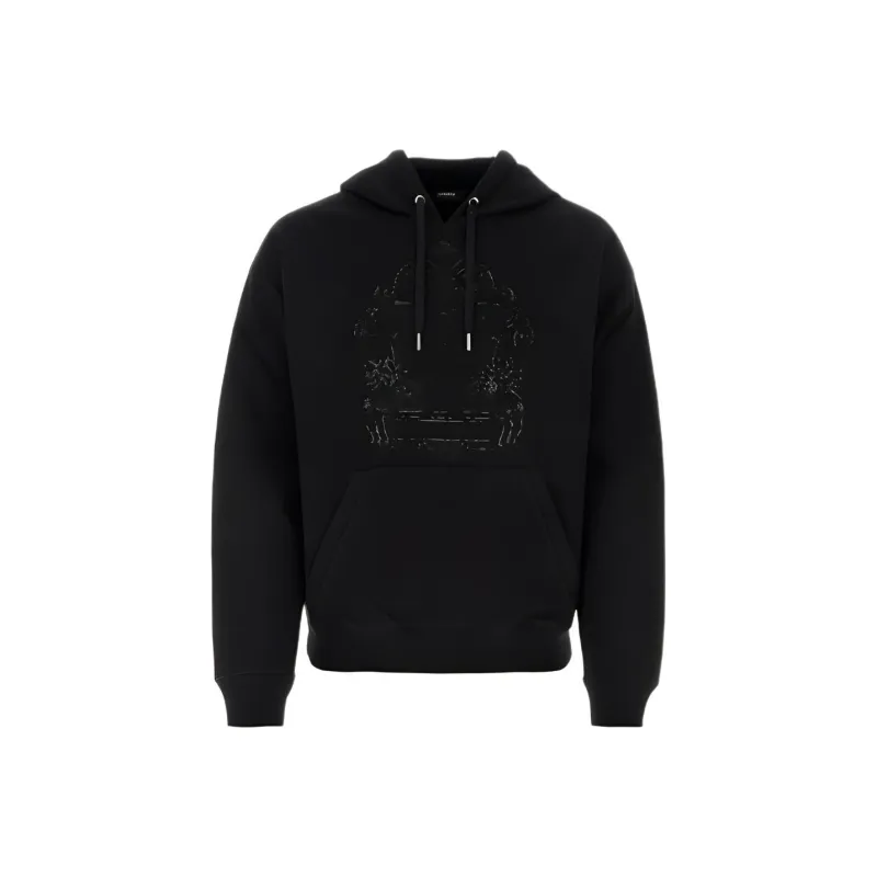 VERSACE Logo Embroidered Sequinned Drawstring Hoodie-0