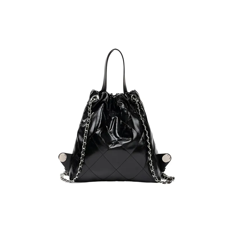 DAPHNE Cow Leather Backpack Women's Black-0