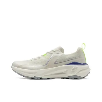 XTEP Anti Slip Wear Resistant Low Top Casual Running Shoes Men's Residual White/Gray