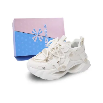 YUZHAOLIN Anti Slip And Wear Resistant Height Increasing Low Top Chunky Sneakers Women's