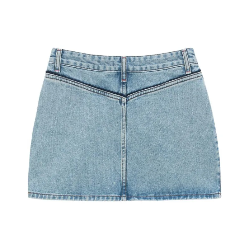 Asif calie Denim Short Skirts Women's Blue-1