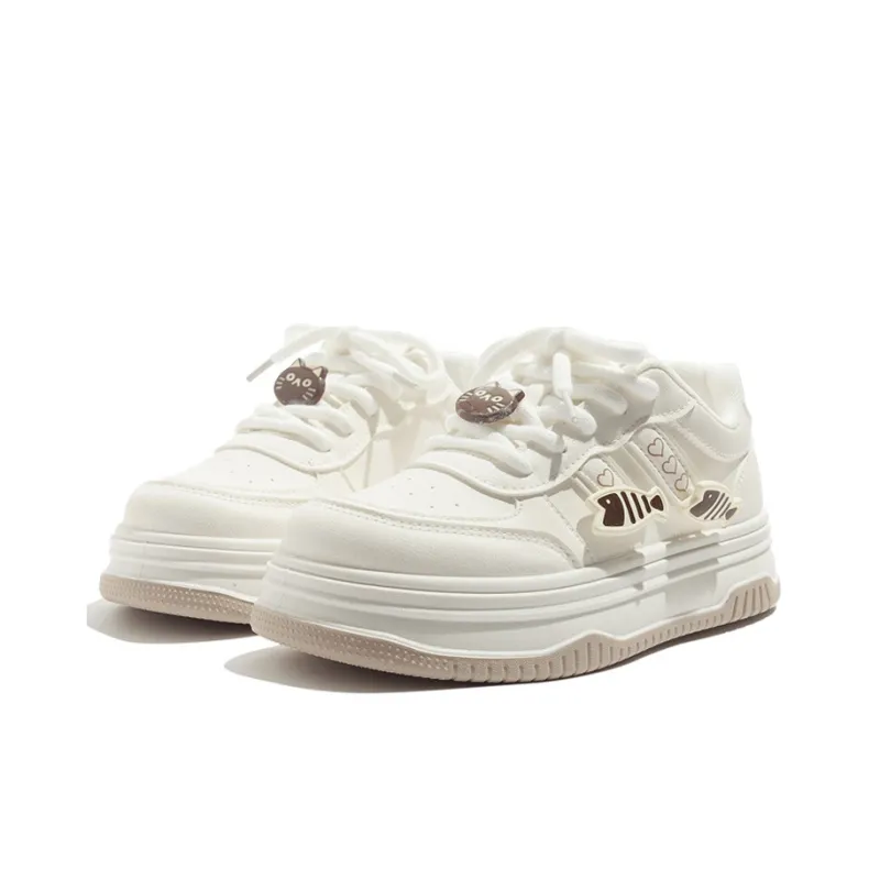 MABEL&CO Abrasion Resistant Lightweight Height Increasing Low Top Skateboard Shoes Women's-2