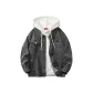 Gray Coat+White Sweatshirt