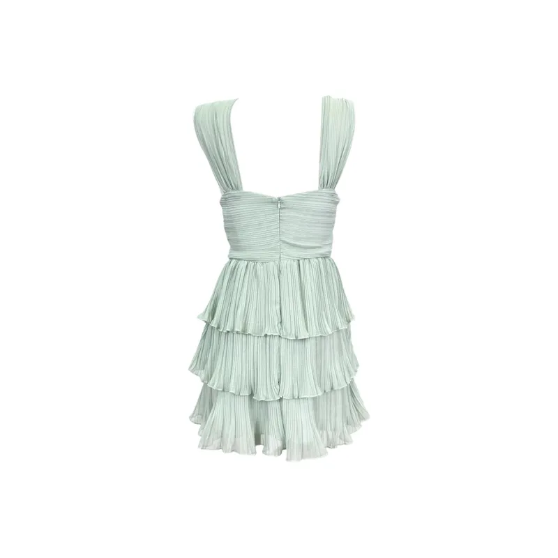 XIAOJUCHUANLI Slip Dress Women's Mint Green-1
