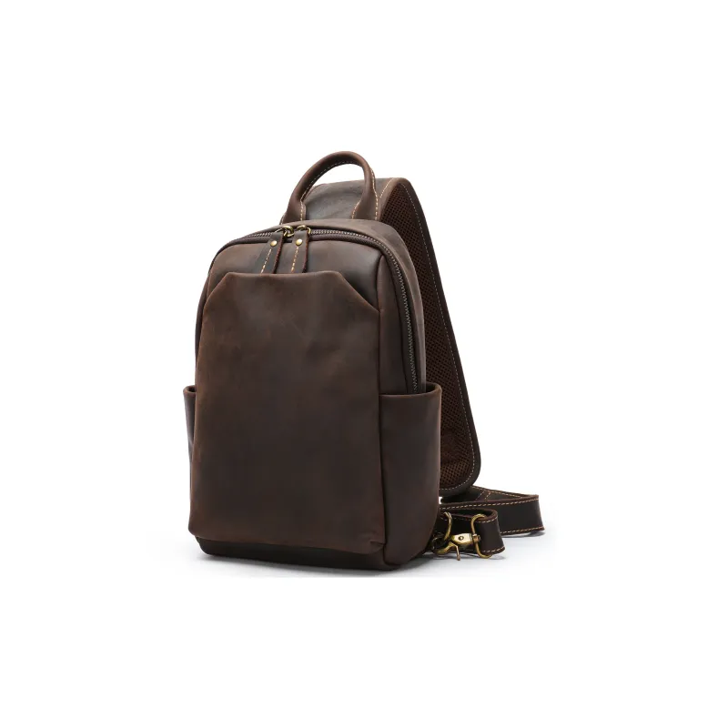 VIHUS Top Grain Cow Leather Sling Bag Regular Men's Multicolor-2