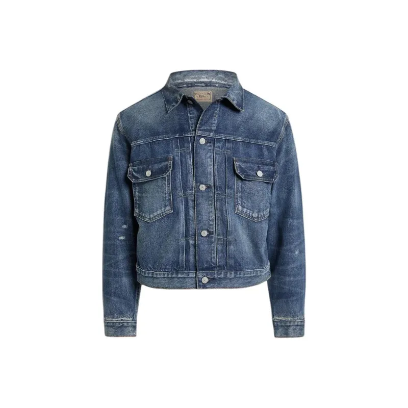 Polo Ralph Lauren SS24 Denim Trucker Jacket Denim Jacket Men's Blue-0