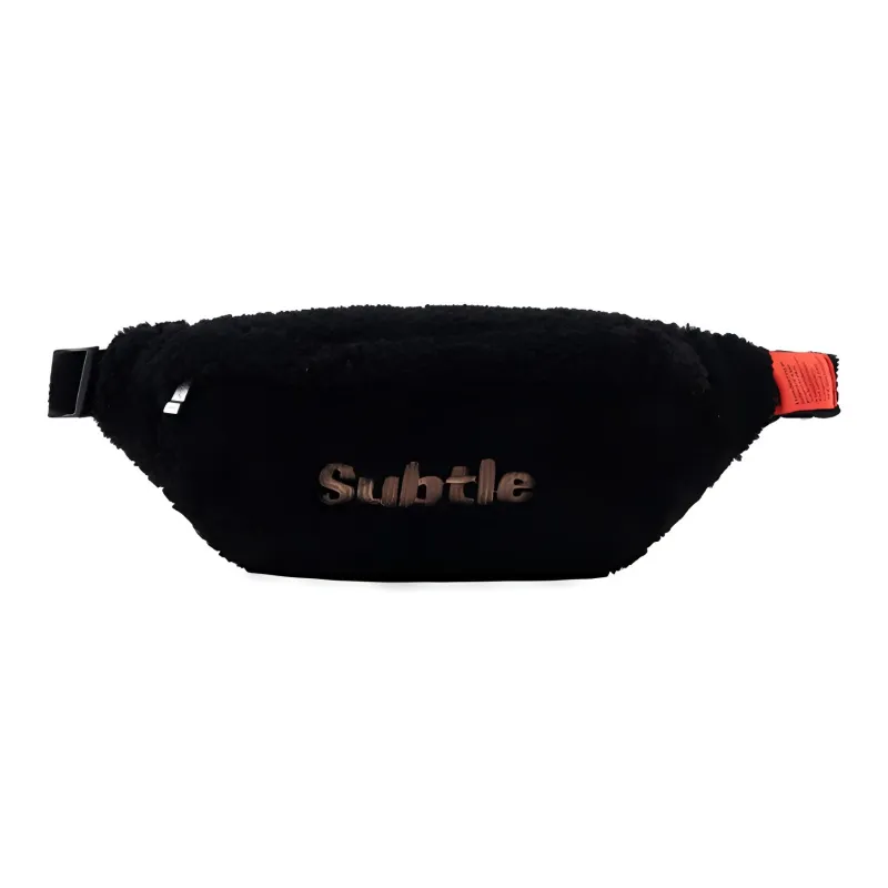 Subtle Sheepskin Crossbody Bag Unisex Snow/Truffle Black-3